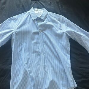 H&M Light Blue Striped Dress Shirt